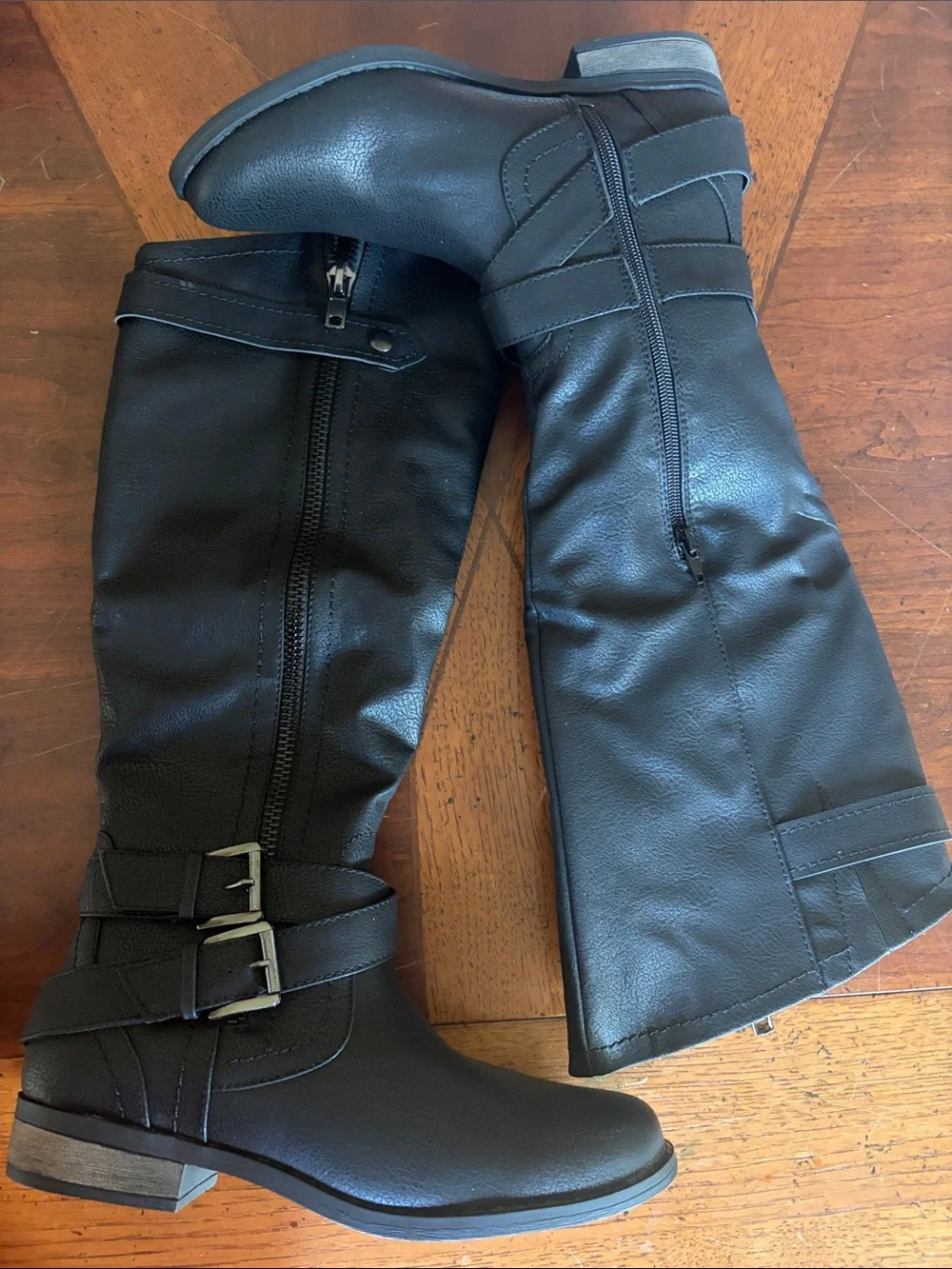 Rampage Hansel Black Smooth Tall Riding Boots Size 8.5M